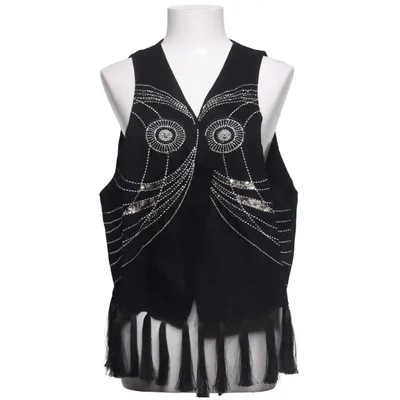 Vest (Black) from H&M Cotton, Metallic fiber, Polyester