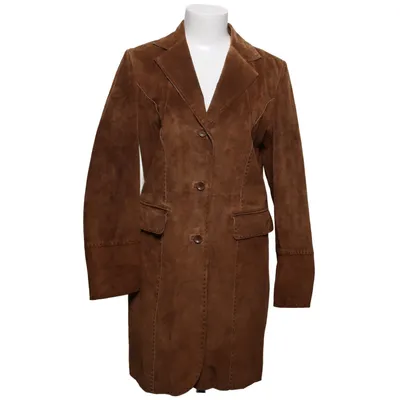Leren blazer (Bruin) van Petroff Leer, Polyester