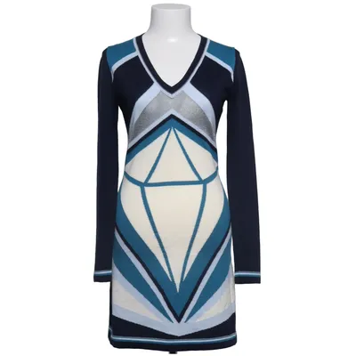 Dress (Blue, White, Gray) from Paris Hilton Acrylic, Wool