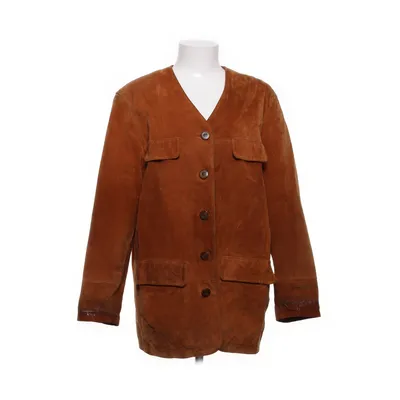 Läderjacka (Brun) från Ebba Jensen Acetat, Skinn, Nylon, Mocka