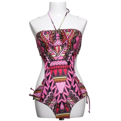 Swimsuit (Pink, Black, Yellow) from Ocean Club Elastane, Polyester