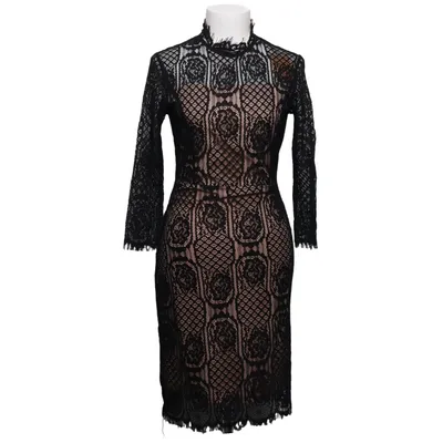 Jurk (Zwart, Beige) van Emamoda Elastaan, Polyester