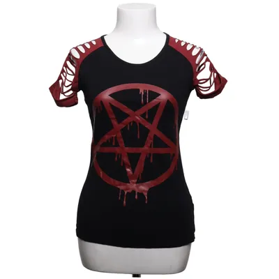 T-shirt (Black, Red) from Gothicana by EMP Cotton, Elastane