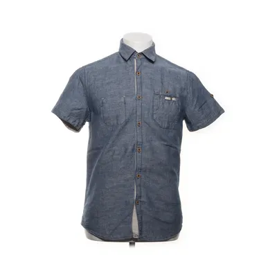 Chemise à manches courtes (Bleu) de No Excess Coton, Lin