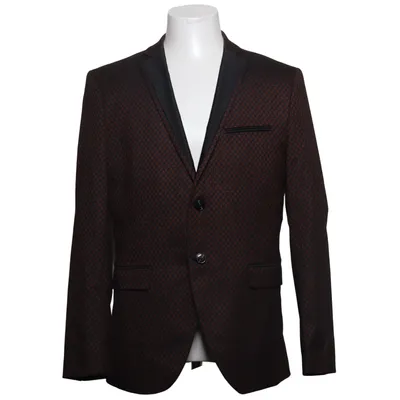 Blazer (Sort, Rød) fra Premium by Jack & Jones Elastan, Polyester, Viscose
