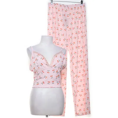 Pyjamasz (Pink, Rød, Grøn) fra Boohoo Elastan, Polyester