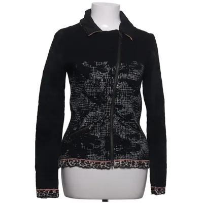 Cardigan (Sort, Flerfarvet) fra Eva & Claudi Bomuld, Polyamid, Viscose, Uld