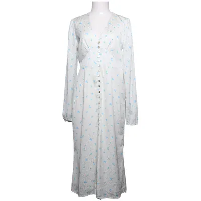 Klänning (Vit, Blå) från Adoore Elastan, Polyester