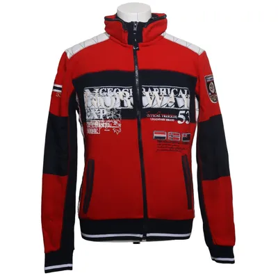 Jacka (Röd, Svart, Vit) från Geographical Norway Bomull, Polyester