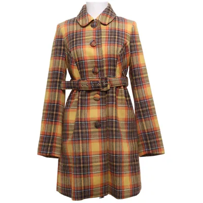 Manteau (Jaune, Marron, Orange) de JSFN Acrylique, Polyamide, Polyester, Viscose, Laine