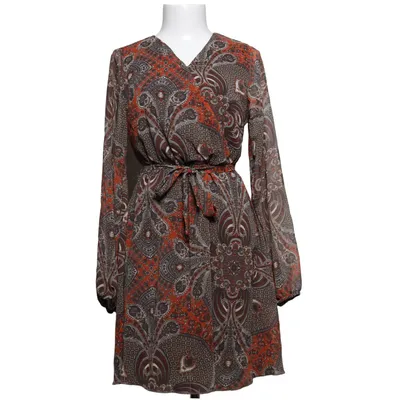 Omlottklänning (Brun, Orange, Flerfärgad) från Busem Polyester