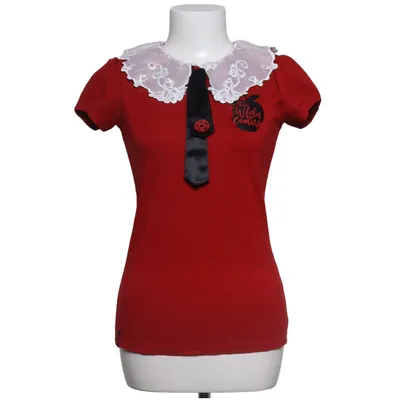 Top (Red, White) from EMP Elastane, Polyamide, Viscose