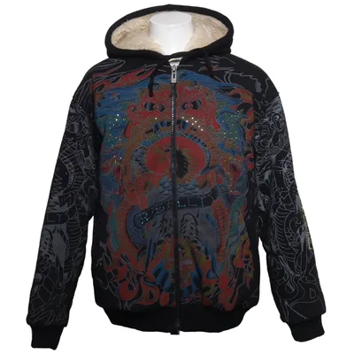 Capuchon sweater (Zwart, Meerkleurig) van Really Point Polyester
