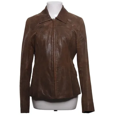 Läderjacka (Brun) från Saki Puls Skinn, Polyester