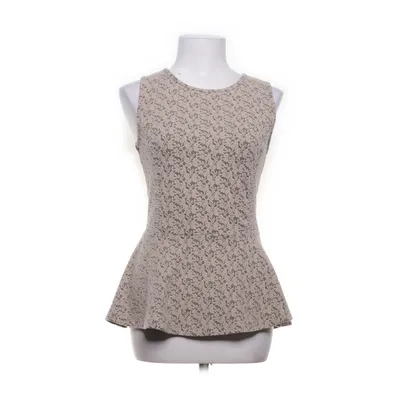 Peplumtopp (Beige, Flerfärgad) från New Look Elastan, Polyester