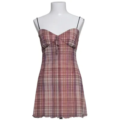 Kjole (Brun, Lilla) fra Urban Outfitters Elastan, Polyester