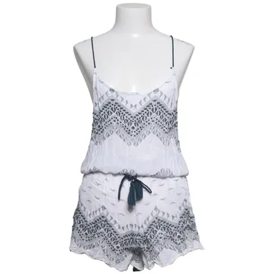 Jumpsuit (White, Black) from Mango Casual Polyester, Viscose