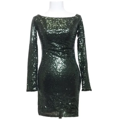 Cocktailklänning (Grön, Silverfärgad) från NLY Trend Polyester