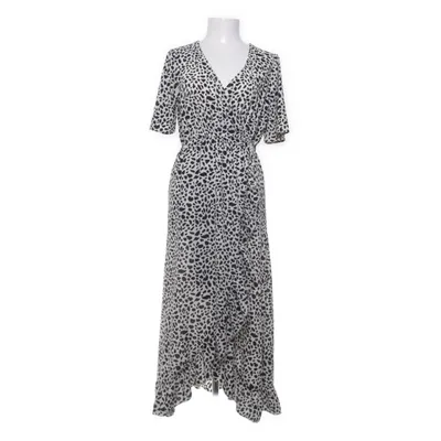 Wrap dress (White, Black) from Seven Sisters Polyester