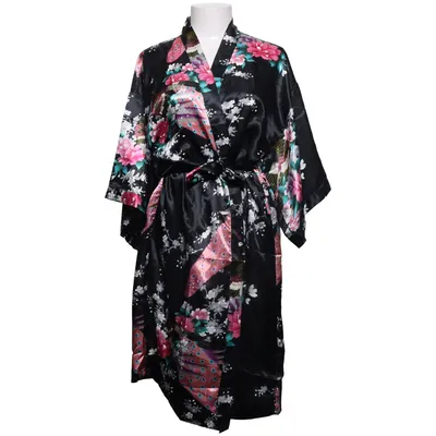 Kimono (Noir, Multicolore) de Mengmeiyuan