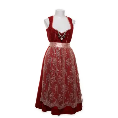 Dirndl (Röd, Rosa) från Alpen Herz Acetat, Polyester, Viskos