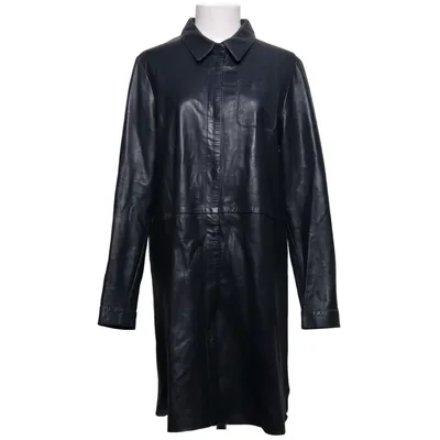 Leather coat (Black) from Transmission Leather, Polyester