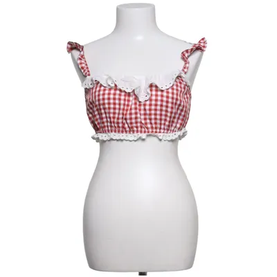 Crop top (Red, White) from Reformation Polyester, Viscose