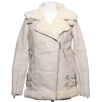Shearlingjacka (Beige) från River Island Akryl, Elastan, Polyester