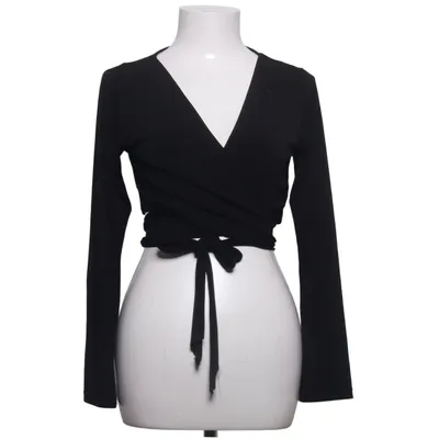 Wrap top (Black) from Trendyol Elastane, Polyester