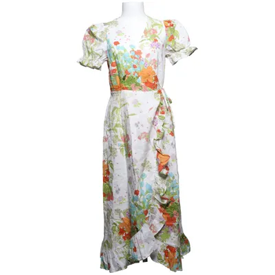 Wrap dress (White, Multicolored) from & Other Stories Linen, Polyester