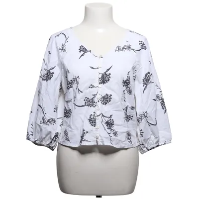 Bluse (Weiß, Schwarz) von Samsa Collection Baumwolle, Leinen