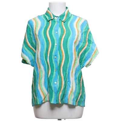 Short sleeve shirt (Green, Blue, Multicolored) from Mango