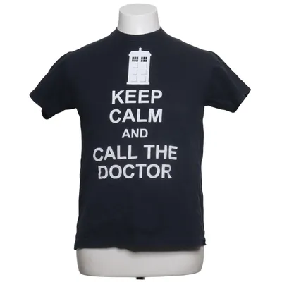 T-shirt (Sort, Hvid) fra Doctor WHO Bomuld