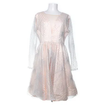 Klänning (Beige, Silverfärgad) från Uninss Polyester