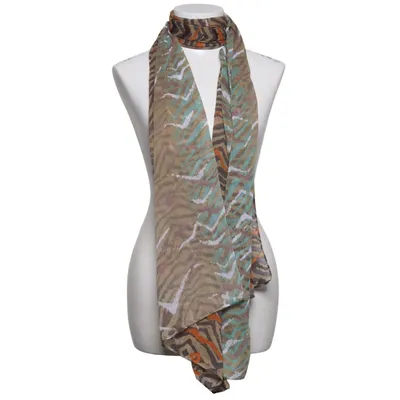 Shawl (Beige, Green, Multicolored) from Passigatti Polyester
