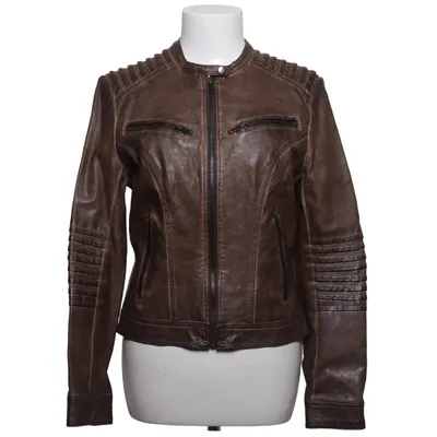 Biker jacket (Brown) from Livelo Cotton, Polyester, Polyurethane, Viscose