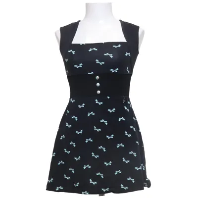 Robe (Noir, Turquoise) de Pussy Deluxe Coton, Élasthane, Viscose