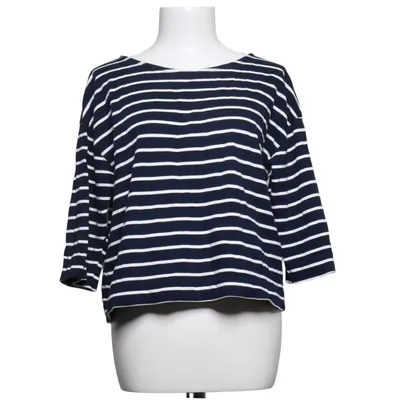 Long sleeve T-shirt (Blue, White) from Stradivarius Basics Cotton