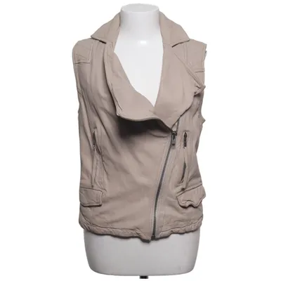 Biker vest (Stanton Gilet) from AllSaints Spitalfields Cotton, Leather