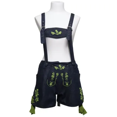 Lederhosen (Blue, Green) from Almsach Cotton, Elastane