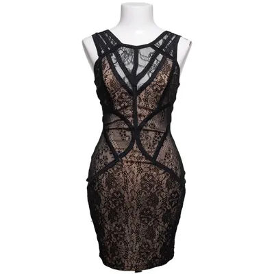 Cocktail dress (Black, Beige) from Forever 21 Elastane, Polyamide, Polyester