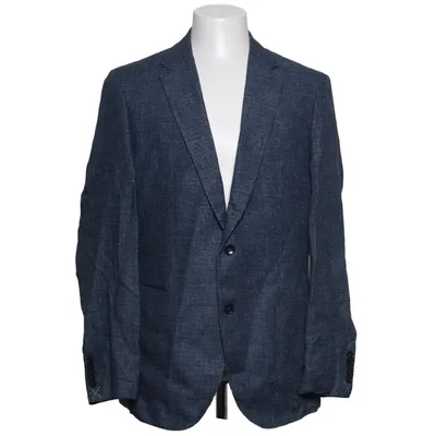 Blazer (Bleu, Gris) de Hugo Boss Cupro, Lin, Polyester, Polyuréthane, Laine