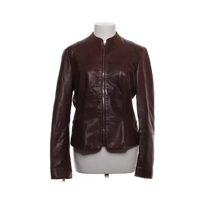 Leren jack (Bruin) van Mango Leer, Polyester