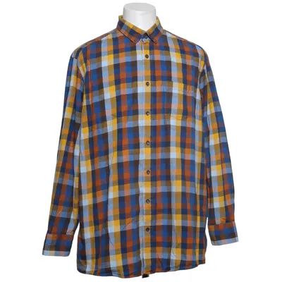 Flannel skjorte (Blå, Gul, Brun, Orange) fra Redmond Bomuld