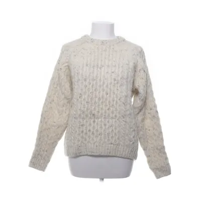 Sweater (White, Multicolored) from Lands' End Wool, Viscose
