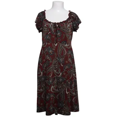 Klänning (Röd, Flerfärgad) från Happy Holly Elastan, Polyester