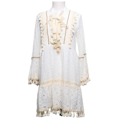 Dress (White, Beige) from Vince Otto Cotton, Polyester