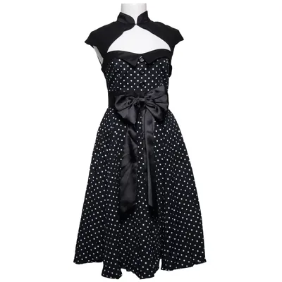 Kjole (Sort, Hvid) fra Chicstar Bomuld, Elastan, Polyester