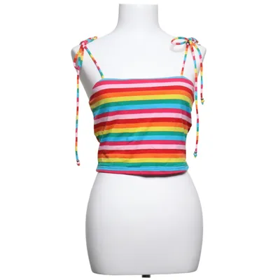 Crop top (Multicolore) de Allegra K Coton, Élasthane