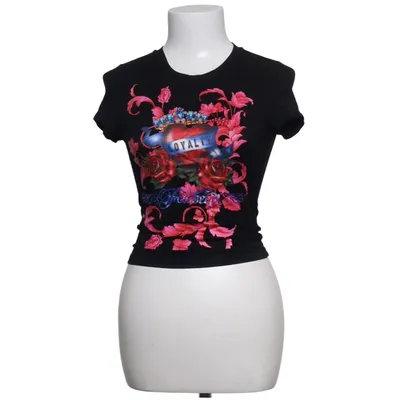 T-shirt (Noir, Multicolore) de Romwe Élasthane, Viscose